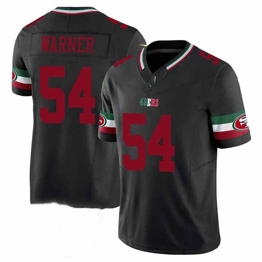 SF.49ers #54 Fred Warner Mexico Black Jersey - All Stitched American Football Jerseys