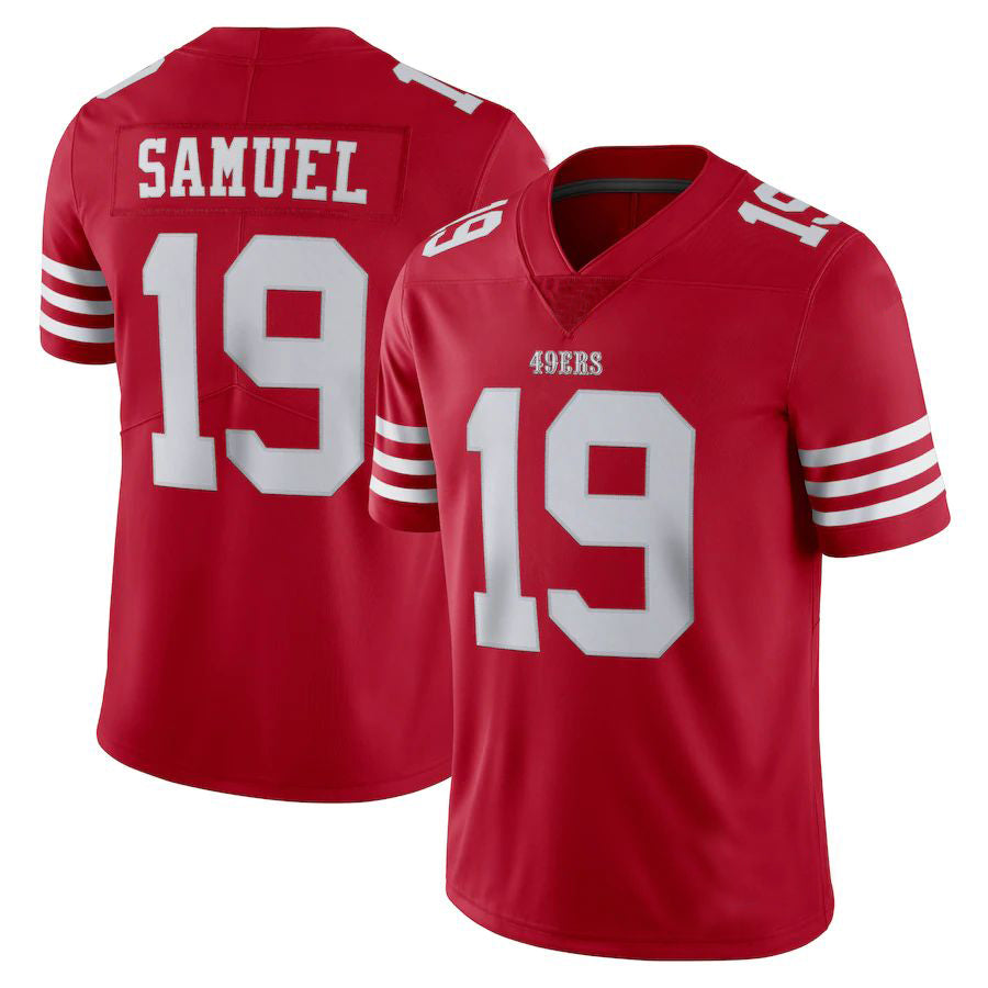2022 SF.49ers #19 Deebo Samuel Red Stitched American Football Jerseys