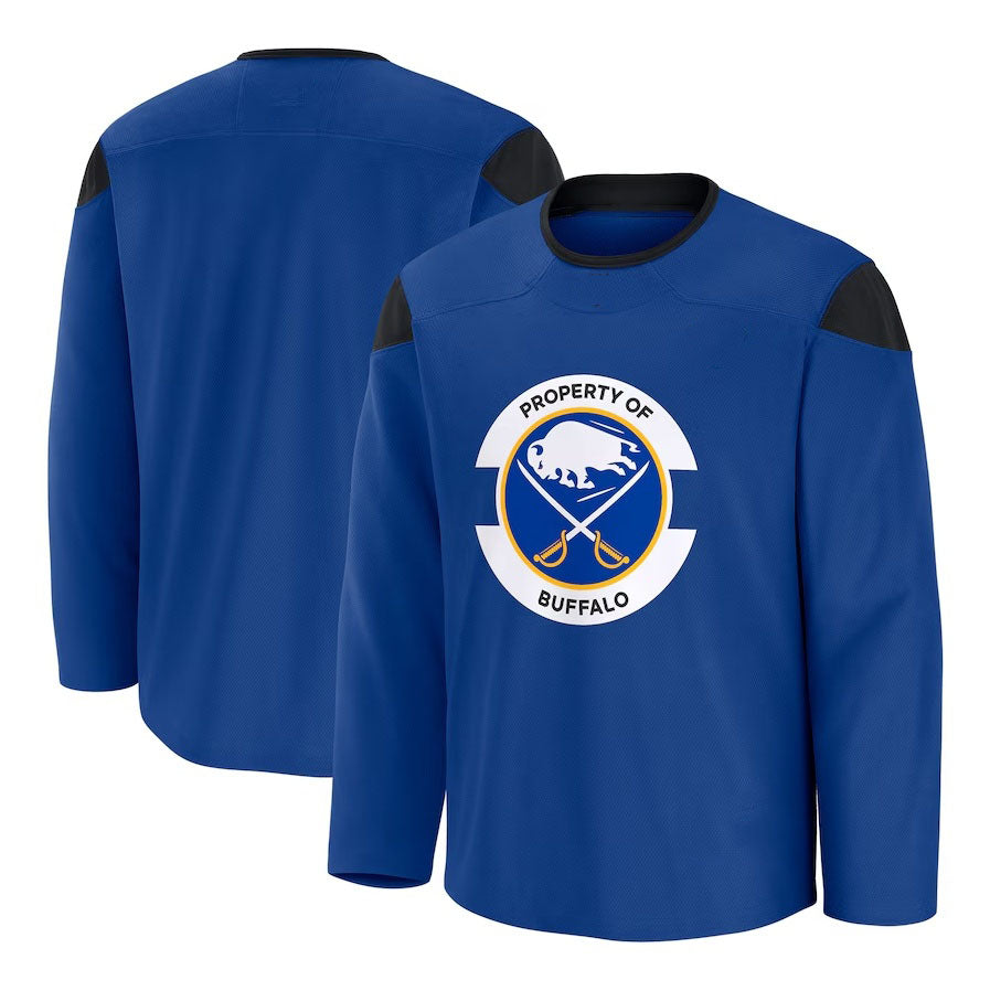 B.Sabres Fanatics Home Practice Jersey - Royal Stitched American Hockey Jerseys