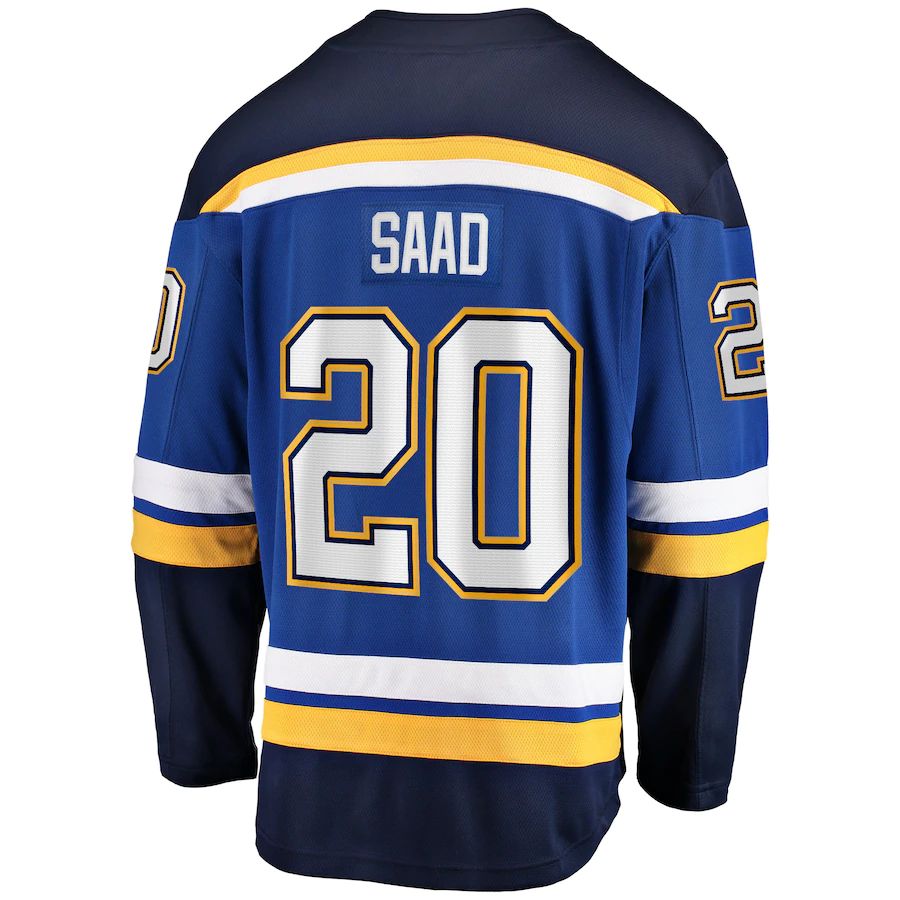 St.L.Blues #20 Brandon Saad anatics Branded Home Breakaway Player Jersey  Blue Stitched American Hockey Jerseys