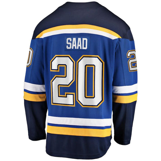 St.L.Blues #20 Brandon Saad anatics Branded Home Breakaway Player Jersey  Blue Stitched American Hockey Jerseys