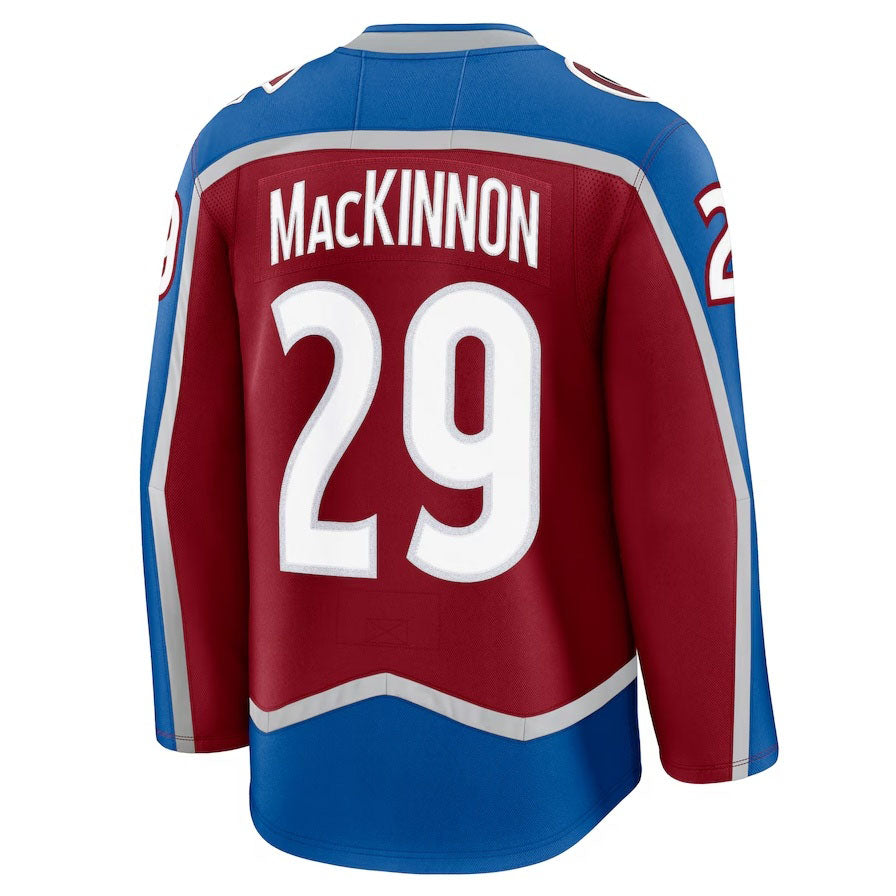 C.Avalanche #29 Nathan MacKinnon Fanatics Home Premium Jersey - Burgundy Stitched American Hockey Jerseys