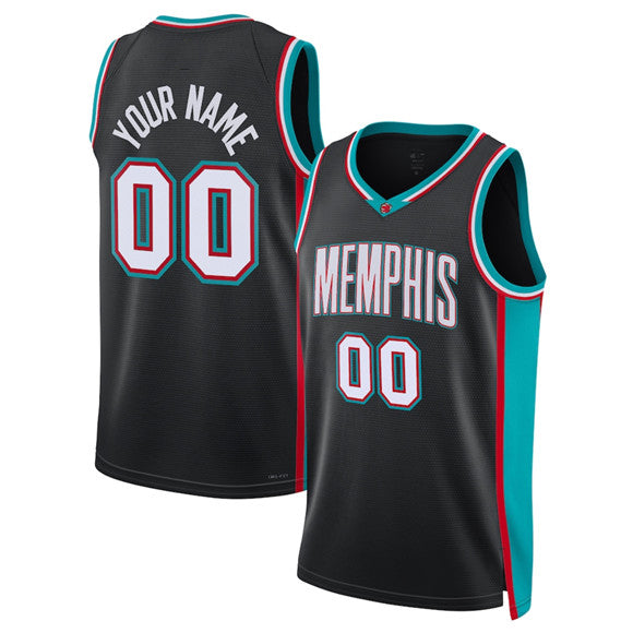 Custom M.Grizzlies Active Player Black 2025 Classic Edition Stitched Basketball Jersey