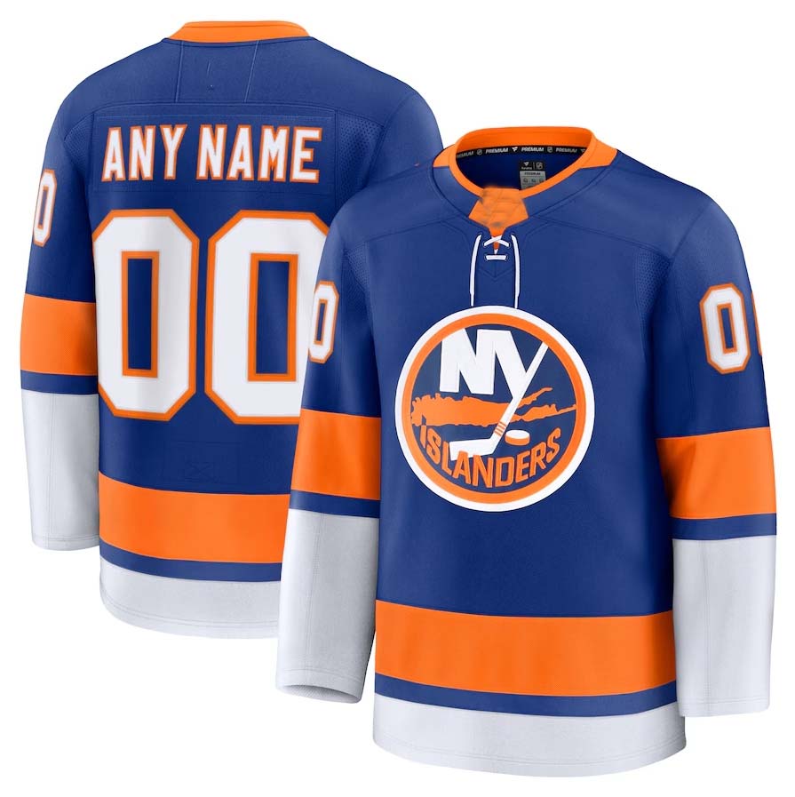 Custom NY.Islanders Fanatics Home Premium Jersey - Royal Stitched American Hockey Jerseys