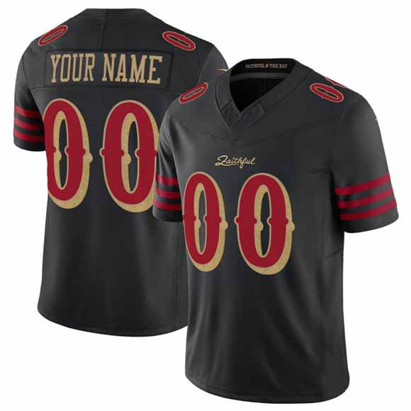 Custom SF.49ers Active Player Black 2025 F.U.S.E. ¡°Rivalries¡± Vapor Limited Football Stitched Jersey