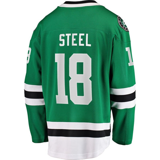 D.Stars #18 Sam Steel Fanatics Home Breakaway Jersey - Kelly Green Stitched American Hockey Jerseys