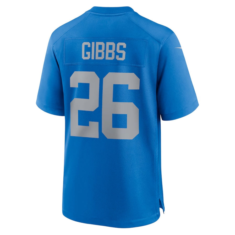 D.Lions #26 Jahmyr Gibbs Blue Alternate Game Stitched American Football Jerseys