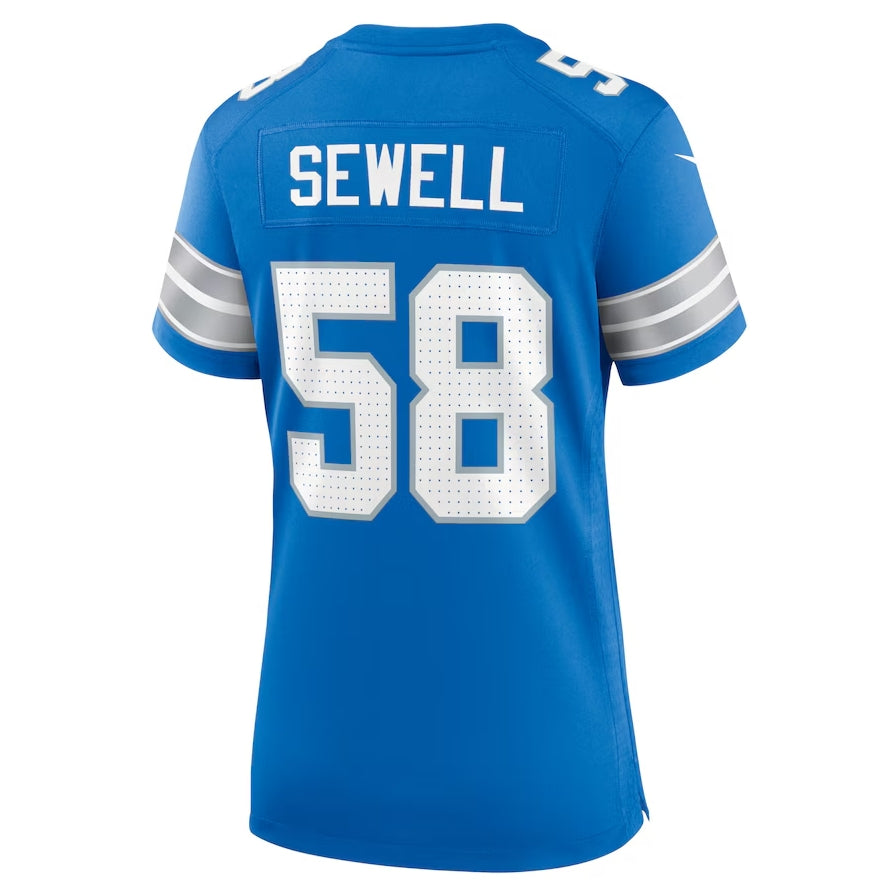 D.Lions #58 Penei Sewell Team Game Jersey - Blue American Football Jerseys