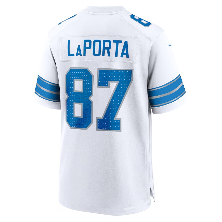 D.Lions #87 Sam LaPorta White White Game American Football Jerseys