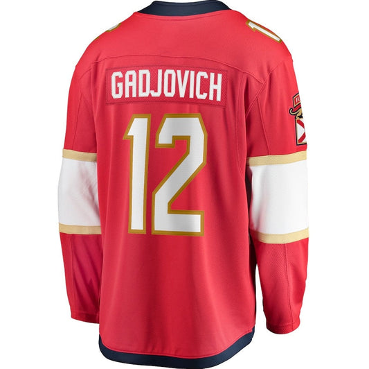 F.Panthers #12 Jonah Gadjovich Fanatics Premier Breakaway Player Jersey - Red Stitched American Hockey Jerseys