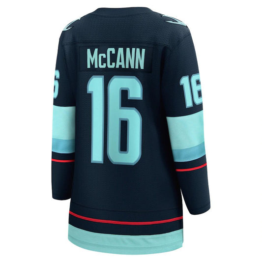 S.Kraken #16 Jared McCann Fanatics Branded Home Breakaway Player Jersey Blue Stitched American Hockey Jerseys
