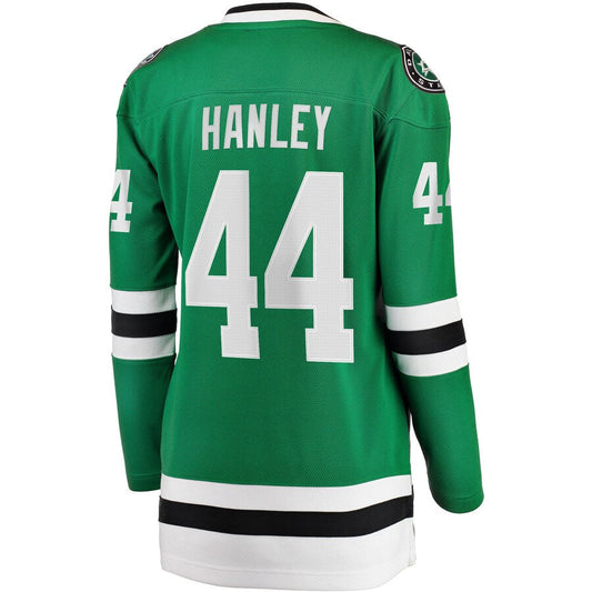 D.Stars #44 Joel Hanley Fanatics Branded Home Breakaway Player Jersey  Kelly Green Stitched American Hockey Jerseys