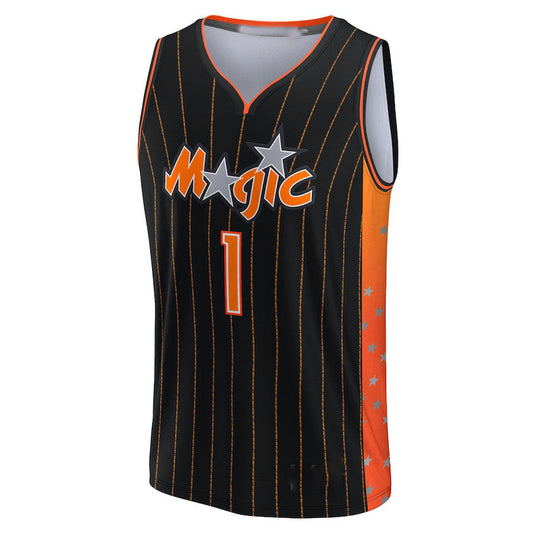 O.Magic #1 Jonathan Isaac Fanatics Branded 202-22 Fast Break Replica Jersey City Edition Anthracite  Stitched American Basketball Jersey