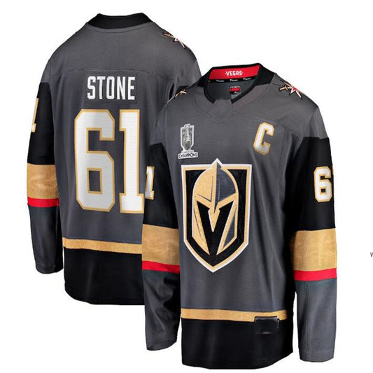 V.Golden Knights #81 Mark Stone Fanatics Branded 2023 Stanley Cup Champions Alternate Breakaway Player Jersey - Black Hockey Jerseys