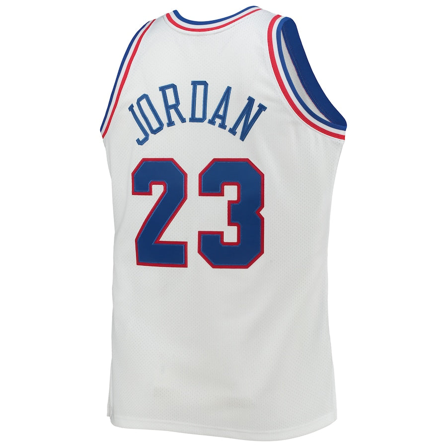 E.Conference #23 Michael Jordan Mitchell & Ness Hardwood Classics 1992 All-Star Game Authentic Jersey  White Stitched American Basketball Jersey