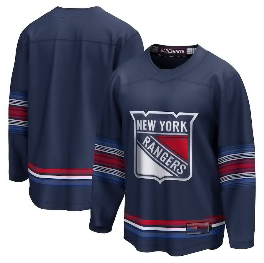 NY.Rangers Fanatics Alternate Premier Breakaway Jersey - Navy Stitched American Hockey Jerseys