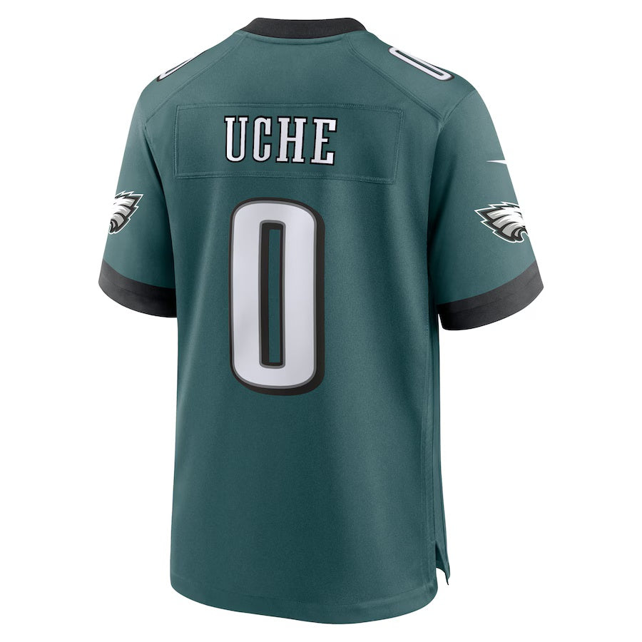 P.Eagles #0 Josh Uche Midnight Green Team Game Stitched American Football Jerseys
