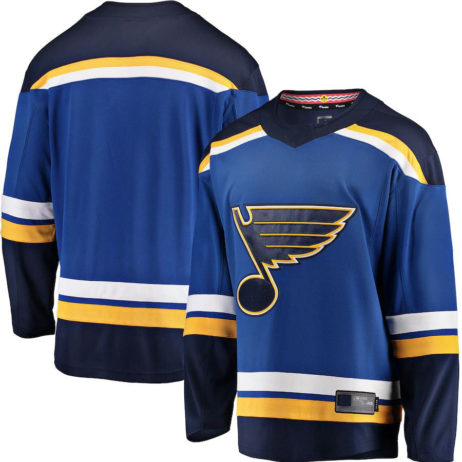 St.L.Blues Fanatics Branded Breakaway Home Jersey  Blue Stitched American Hockey Jerseys